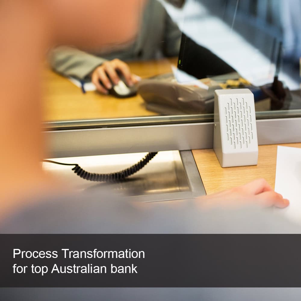 Processing a transaction at an Australian bank