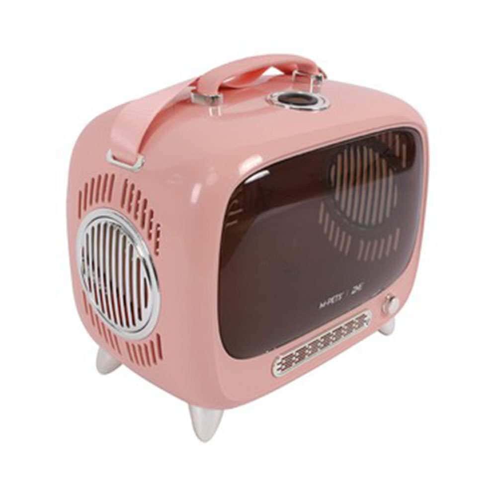 M-pets Sixties Tv Portable Pet Cage - Pink