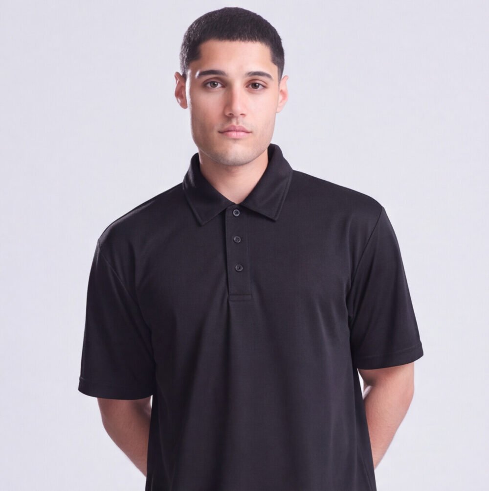 Black Polo Print Notch