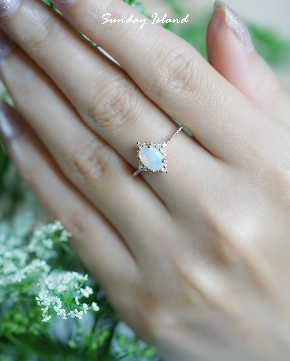 Oval Australian Opal Ring - Lydia - Image 4