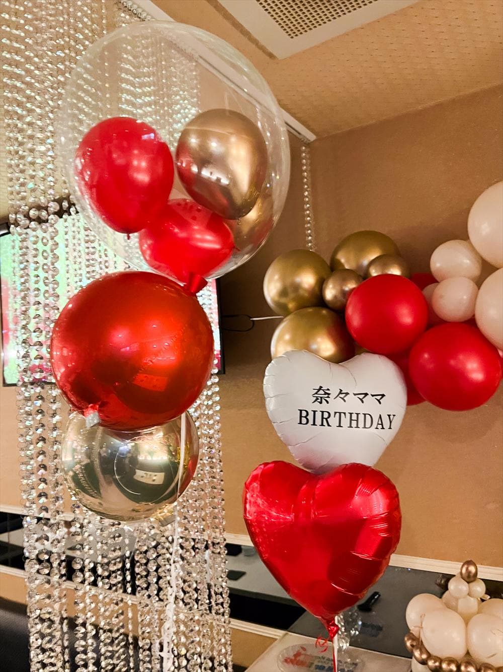 スナックキャバクラバルーン誕生日装飾演出