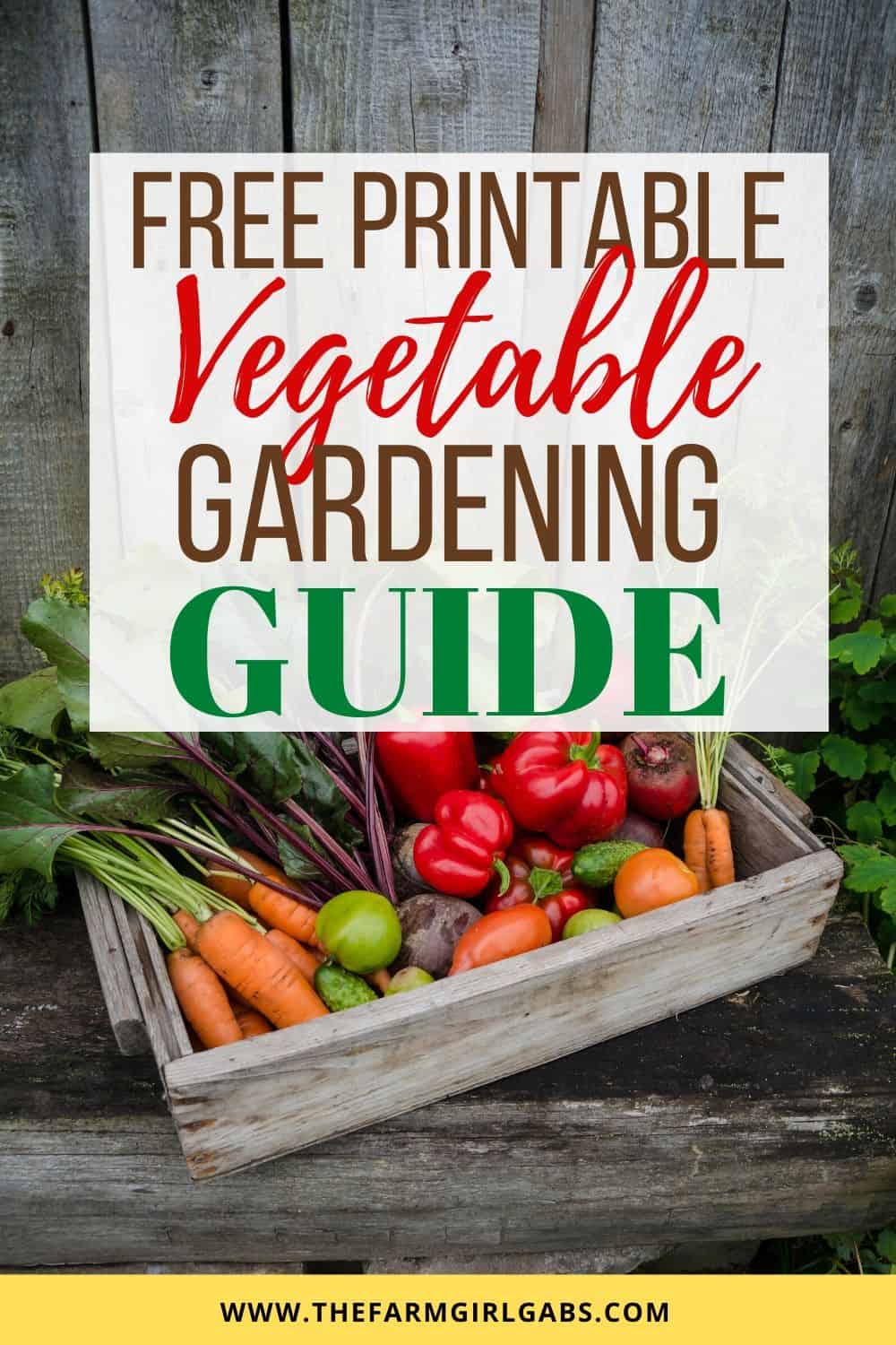 Get Your Garden Growing this summer with this Printable Vegetable Gardening Guide. This free gardening guide will help guide you in planting a spring garden.