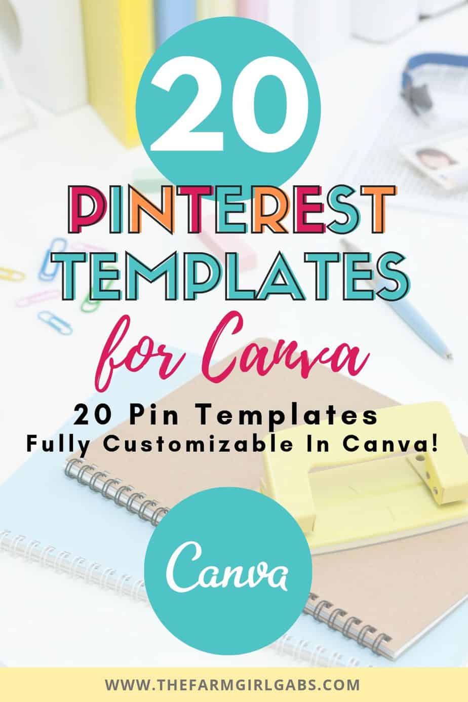 Want to conquer the creative Pin game but don't have the time? These 14 Canva Templates for Pinterest are fully editable in Canva and can be customized to fit your business or blog. 