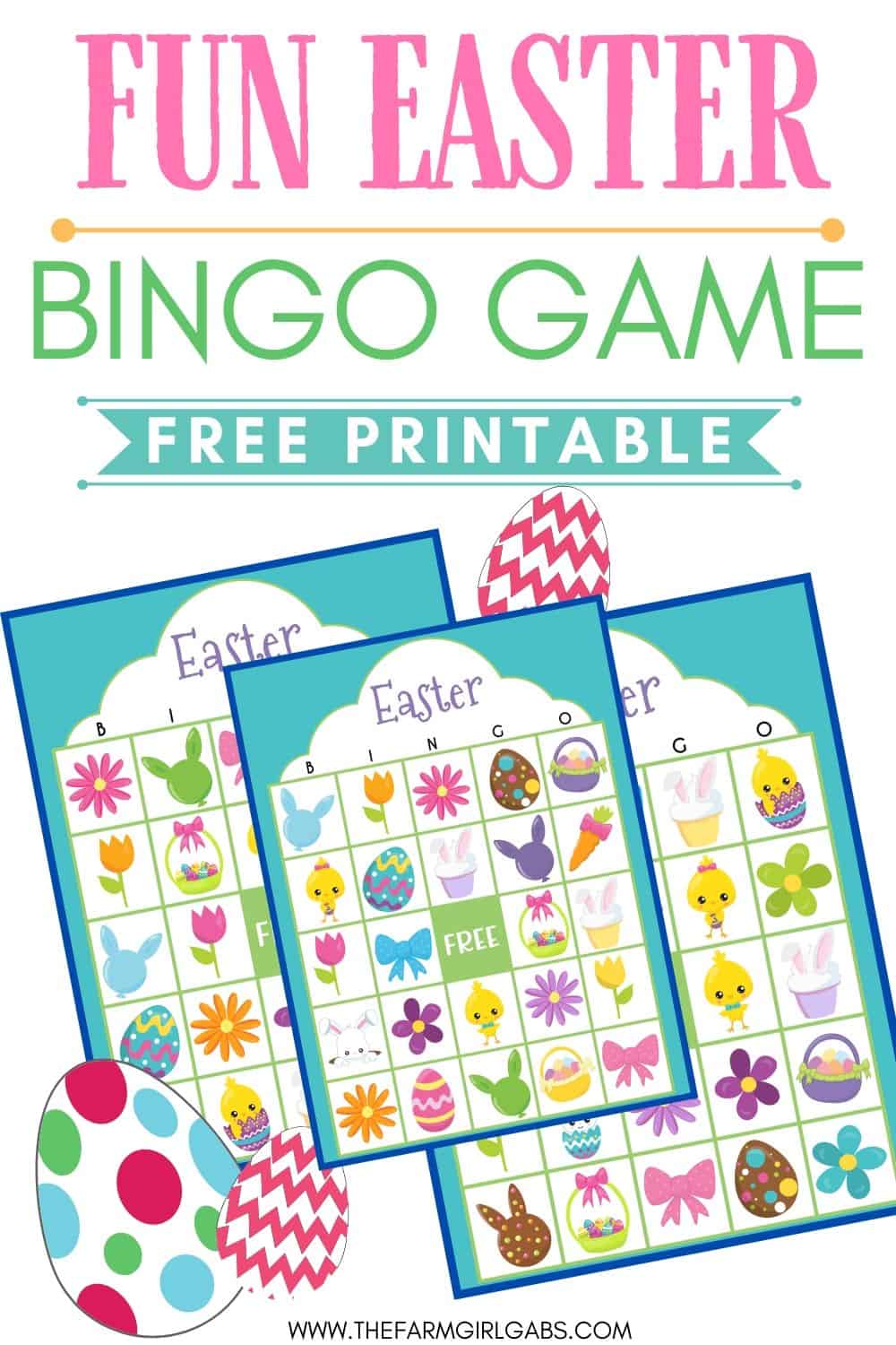 Free Easter Bingo Printable Game Cards are fun activity kids to play at home, church or classroom parties. Download these bingo cards today for some Easter fun! #EasterBingo #EasterGame #KidsCraft