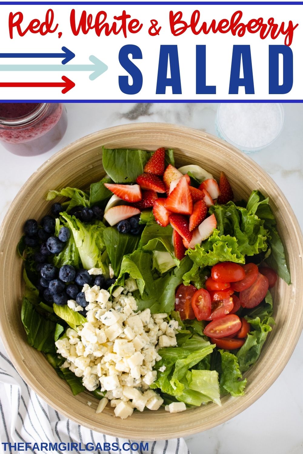 Prepare a fresh and festive salad for the 4th of July with this easy recipe for Red, White & Blueberry Salad. This patriotic recipe is full of flavor and naturally good for you, making it the perfect summer salad recipe