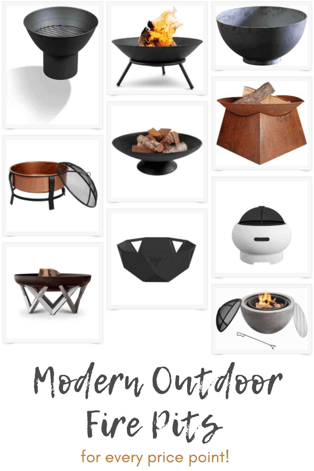 Modern Outdoor Fire Pits Pinterest