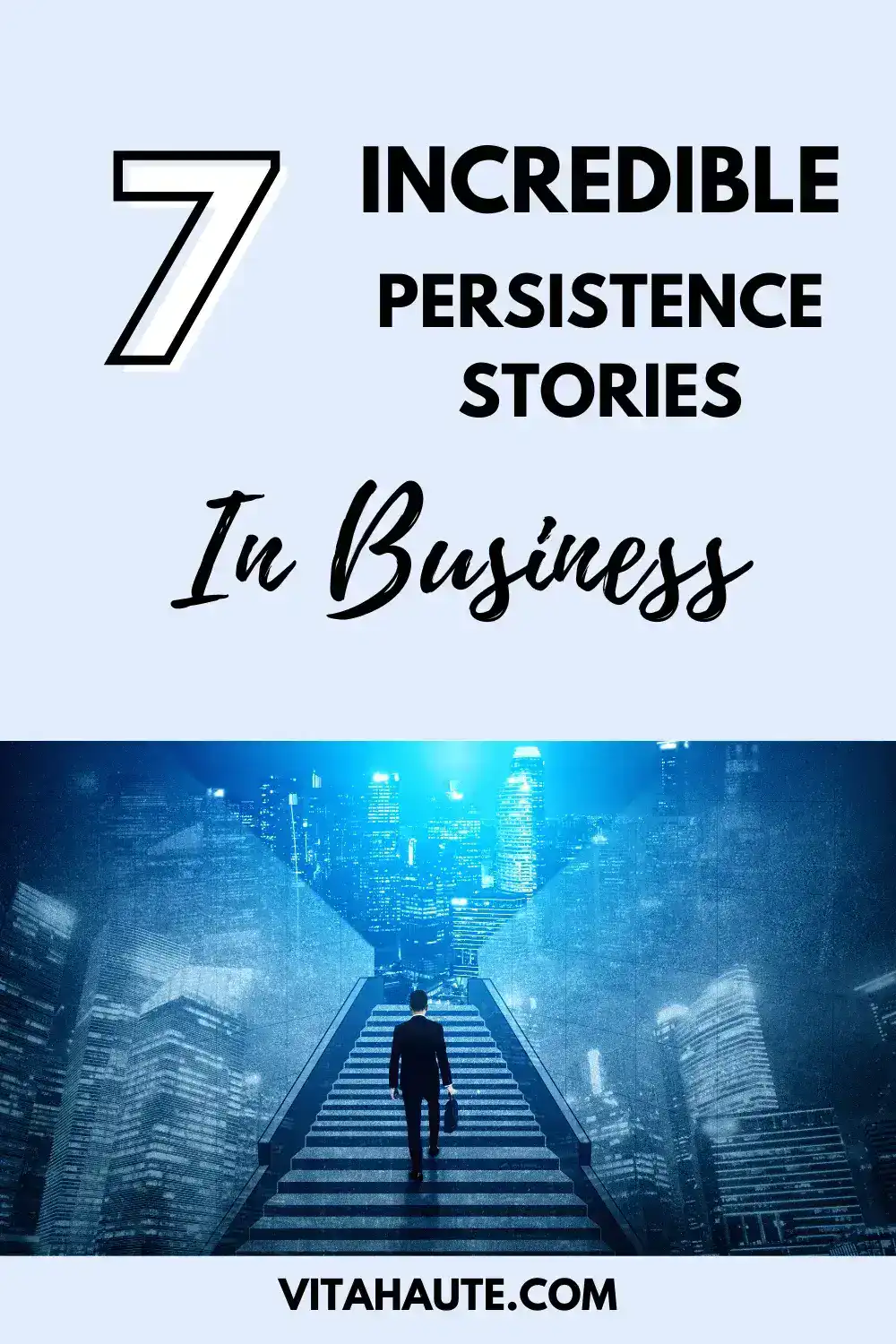 An ambitious businessman looking forward with determination