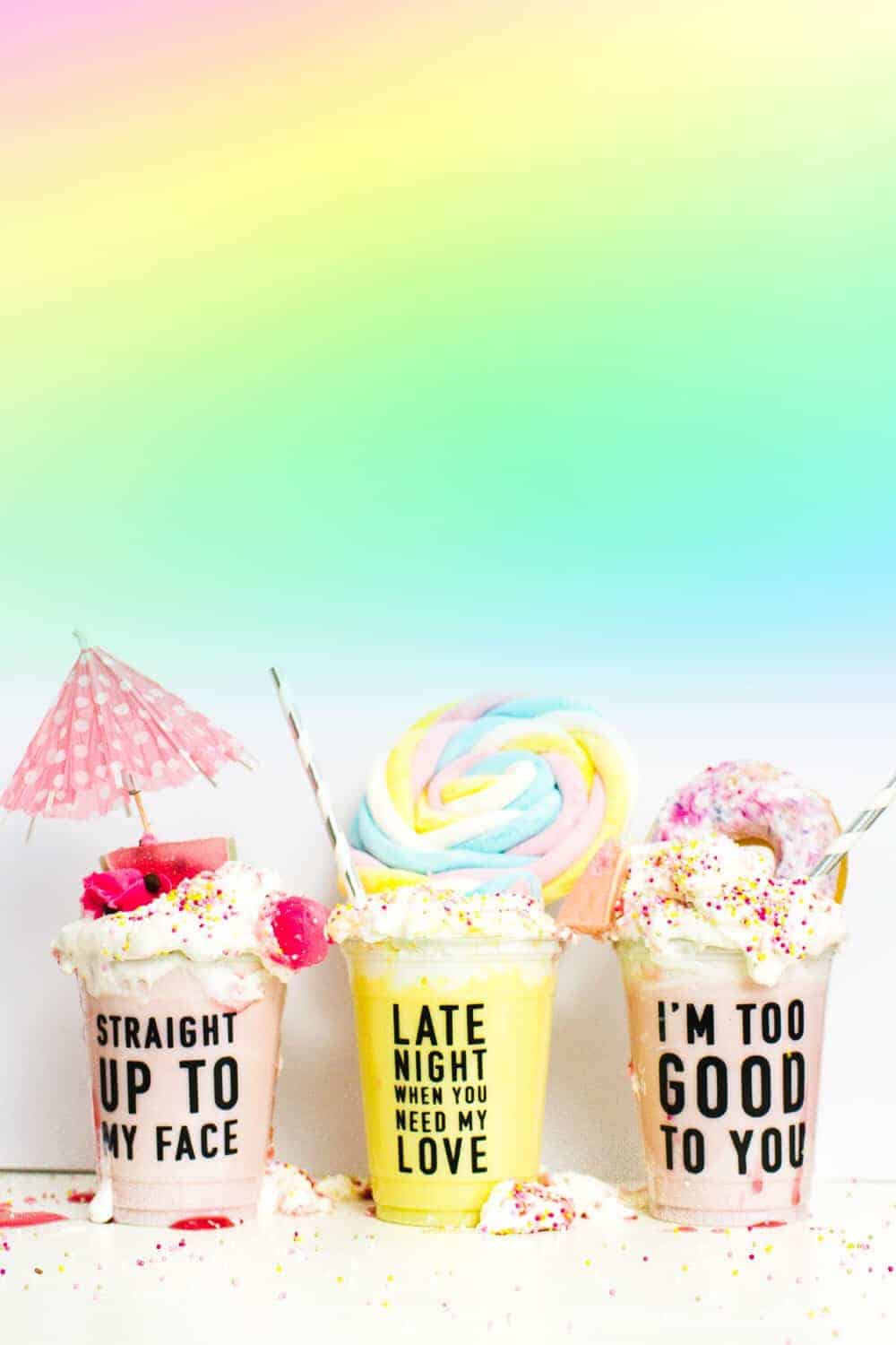 DRAKE ON SHAKES - Drake On Shakes Lyrics Quotes Vinyl Stickers Glasses Milkshakes Fun Freakshake