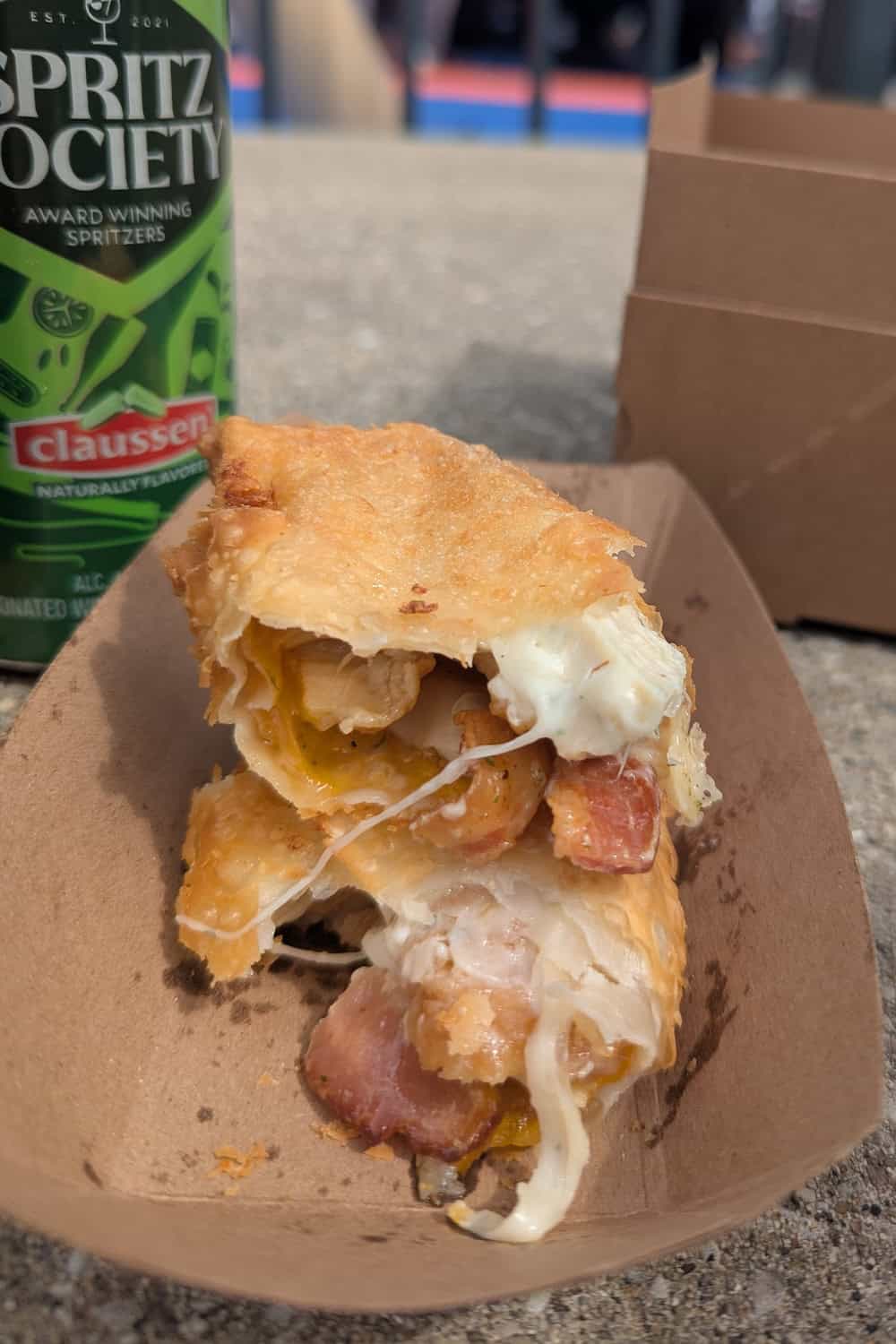 chicken bacon ranch egg roll at Citi Field