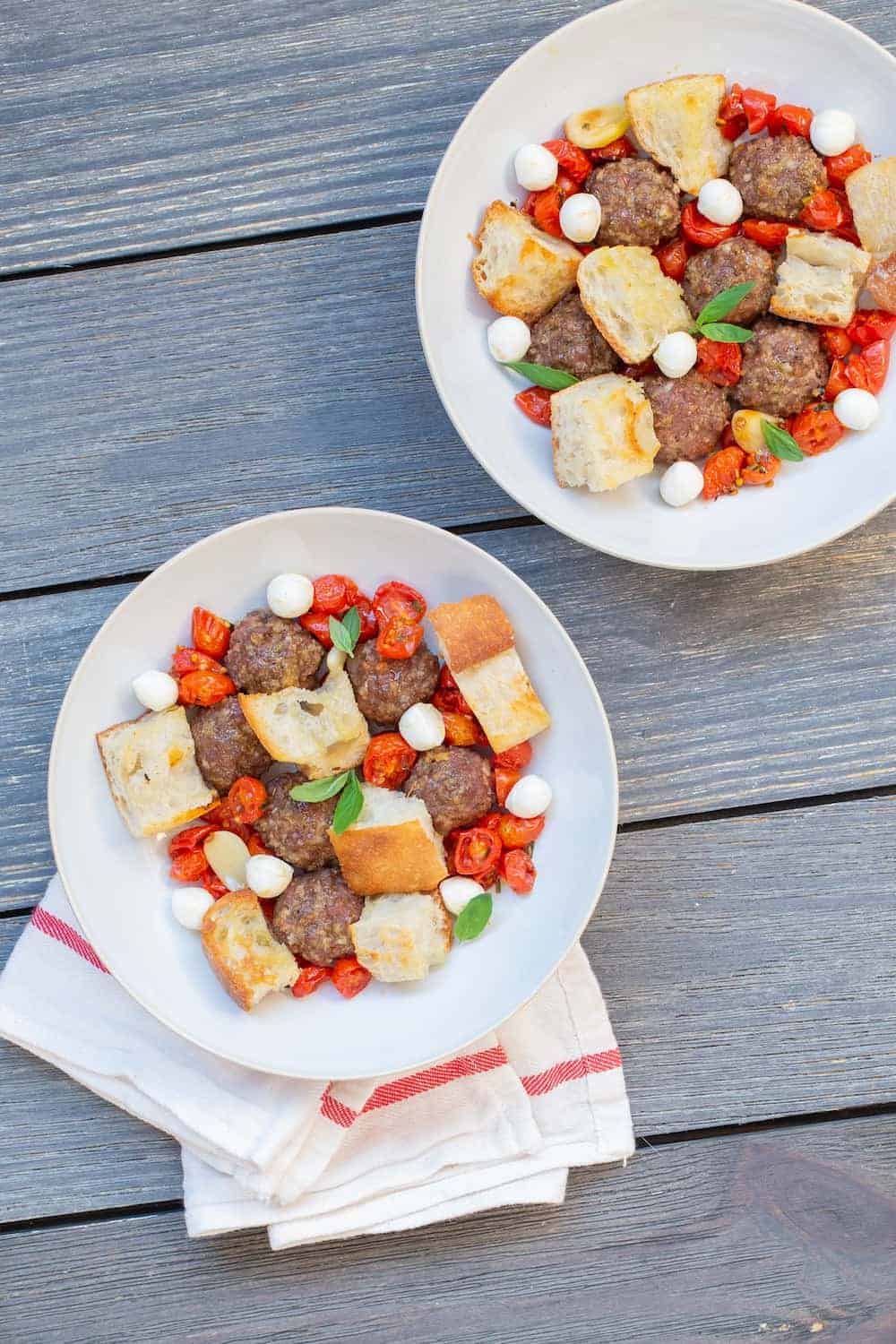 sheet pan meatball parm dinner