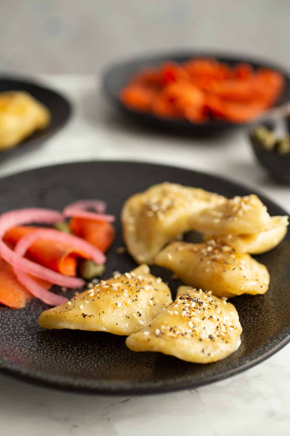 everything bagel pierogies