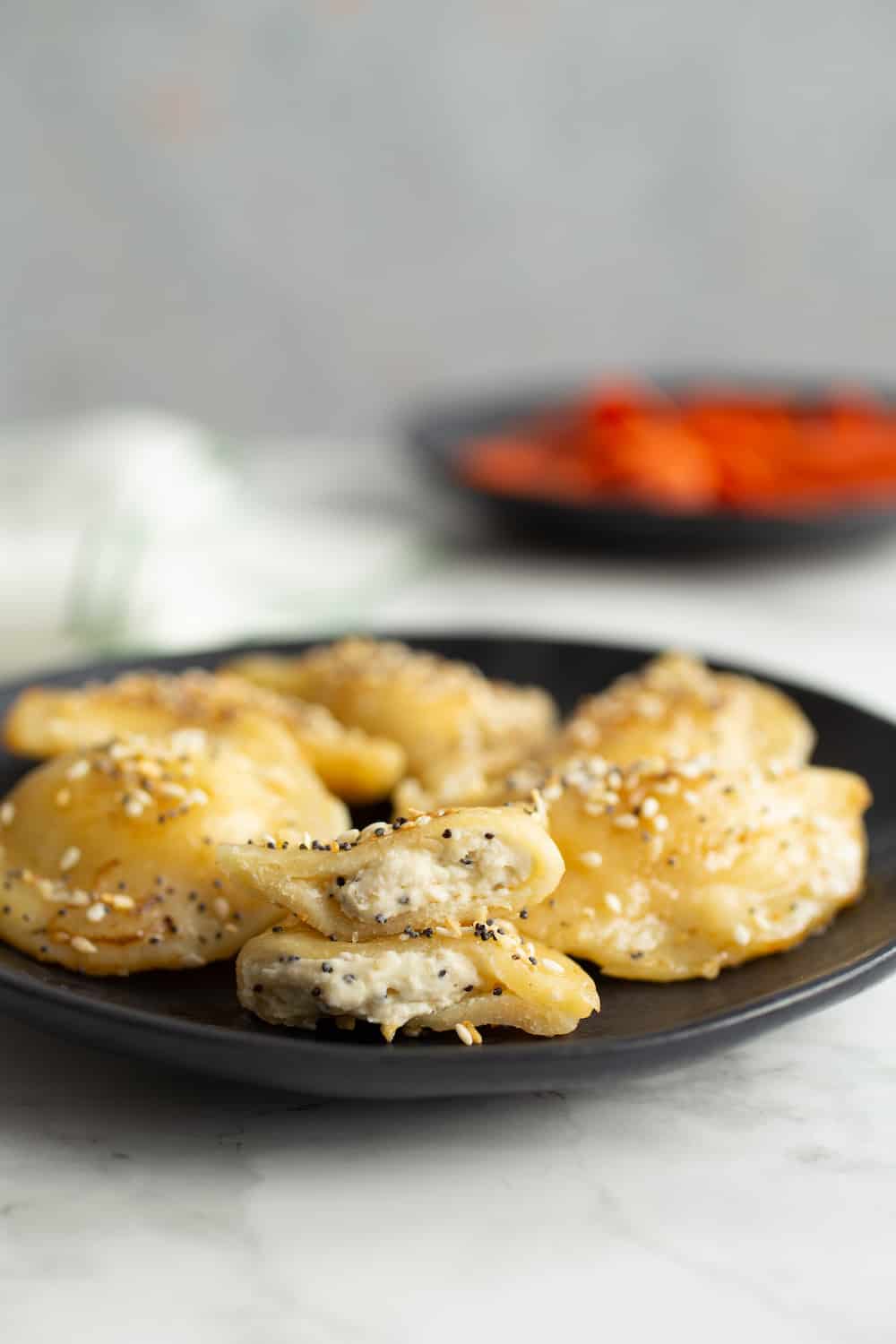 everything bagel pierogies