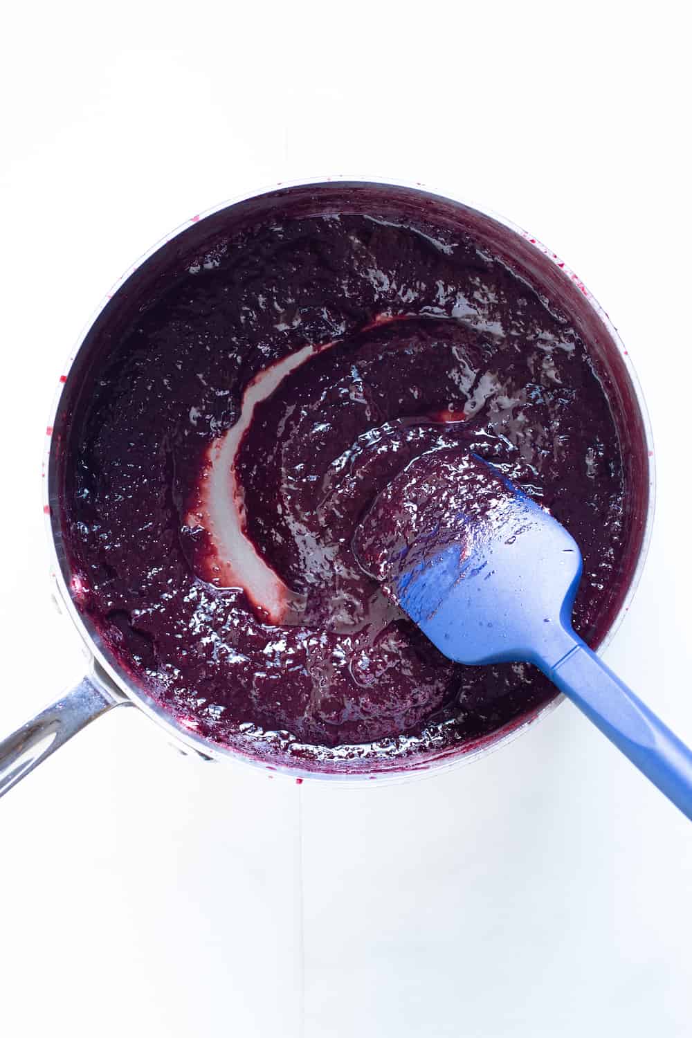 grape jam in a pan