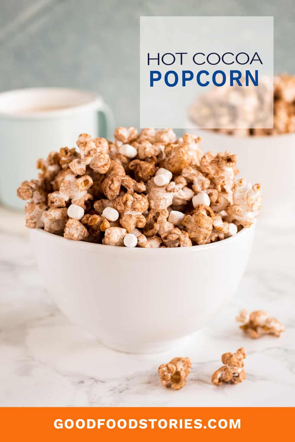 hot cocoa popcorn with marshmallow bits