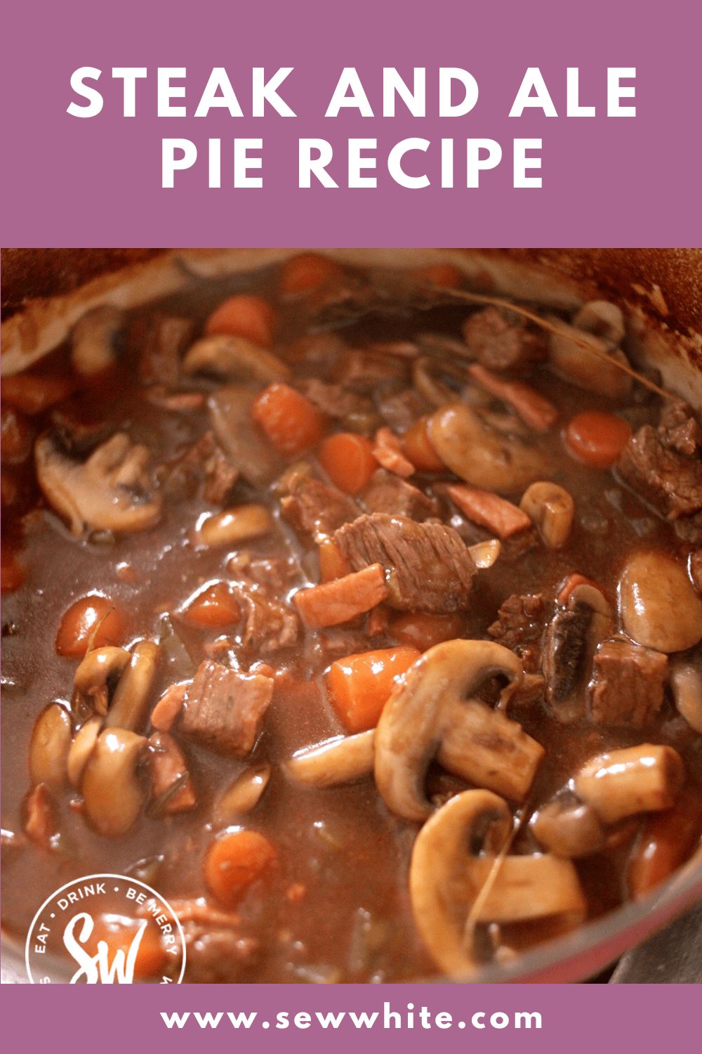 steak and ale pie recipe pin