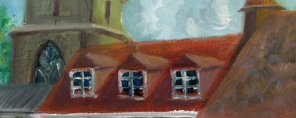 lady st mary wareham plein air painting