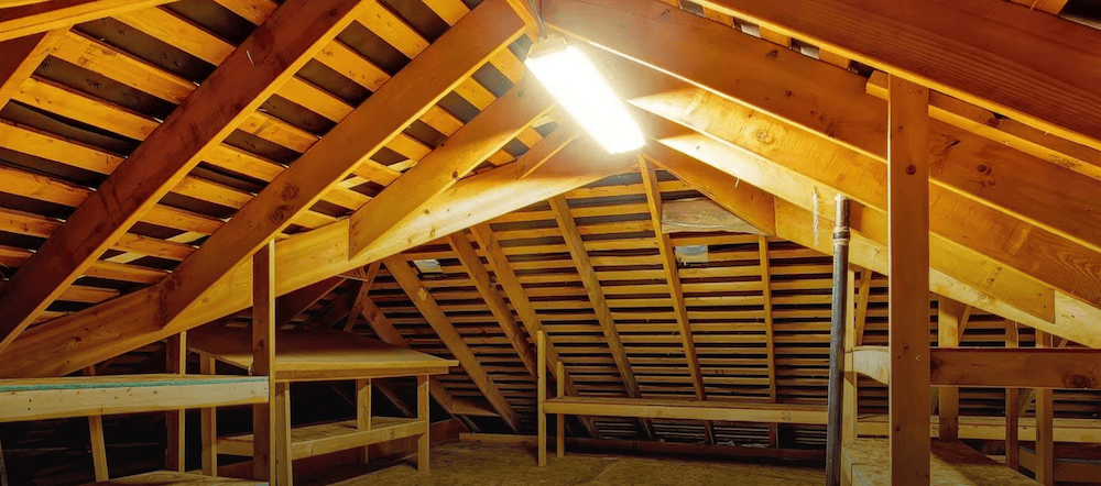 inside of an attic
