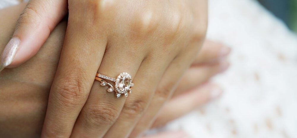 Oval Aquamarine Halo Ring - Kendra - Image 2