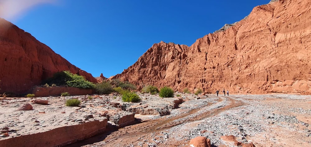Treking in the beautiful semi-desert landscapes of Salta, then back for a hot shower and a glass of wine!