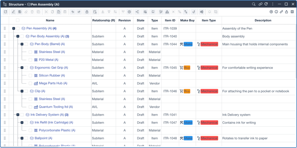 Efficient BOM management