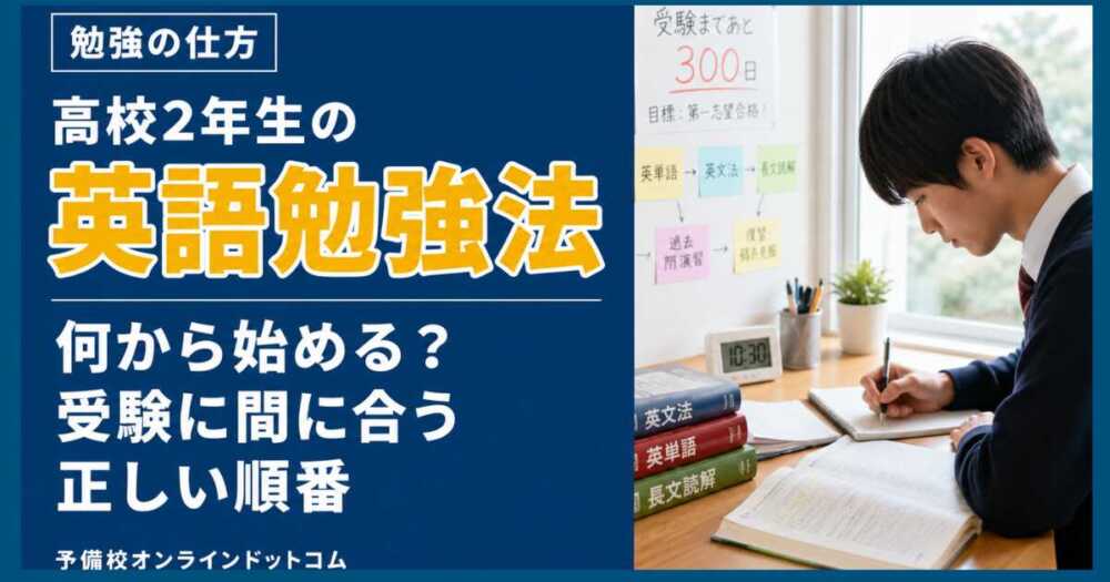 高校2年生の英語勉強法|何から始める?受験に間に合う正しい順番 高校2年生の英語勉強法|何から始める?受験に間に合う正しい順番