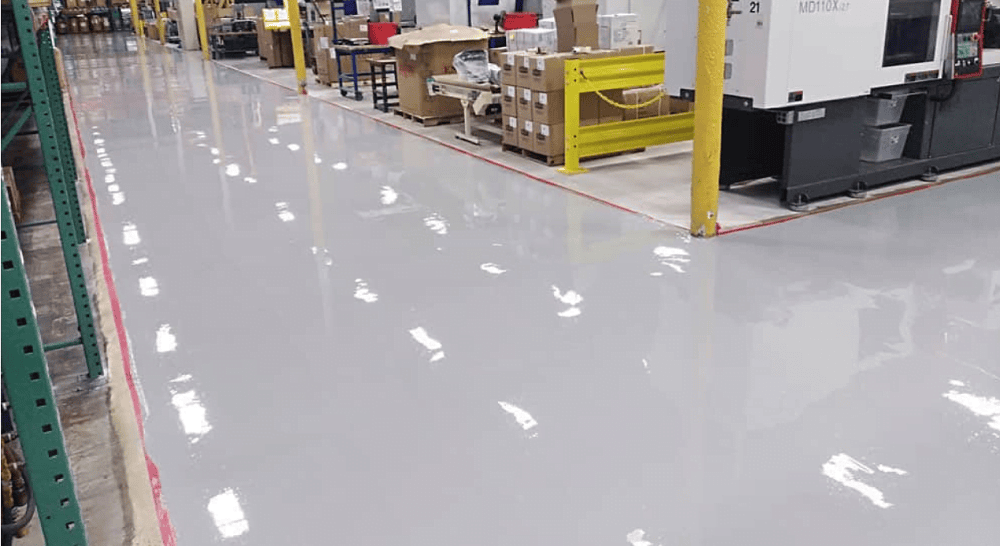 Sơn sàn Epoxy là gì? Bảng màu sơn sàn Epoxy 2 Ứng dụng sơn epoxy nền nhà xưởng