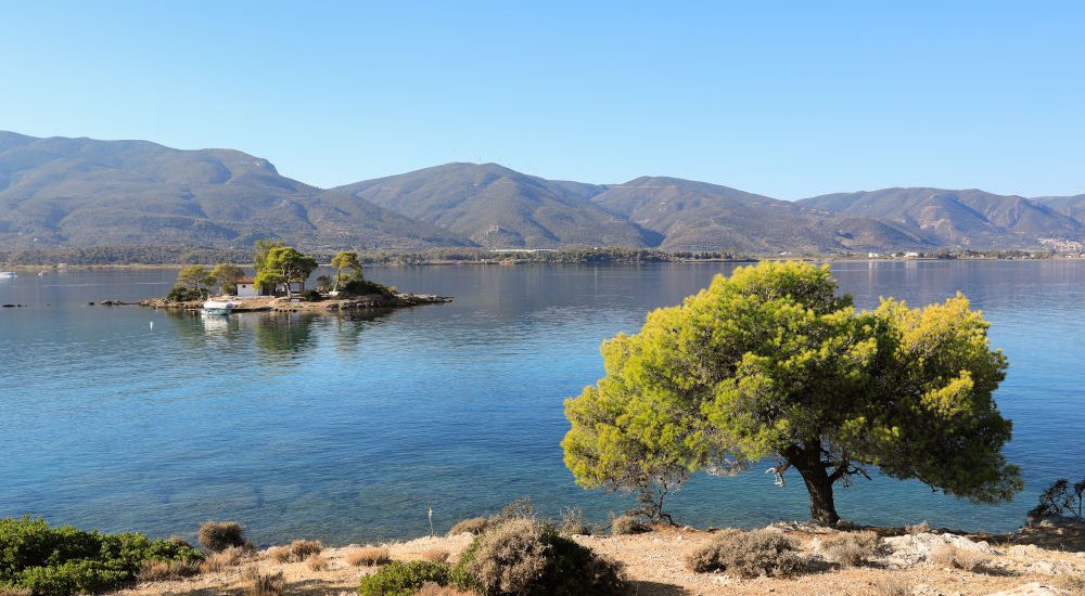Summer,Time,View,On,Eros,Island,Or,Daskalio,Near,Poros, Daskalio