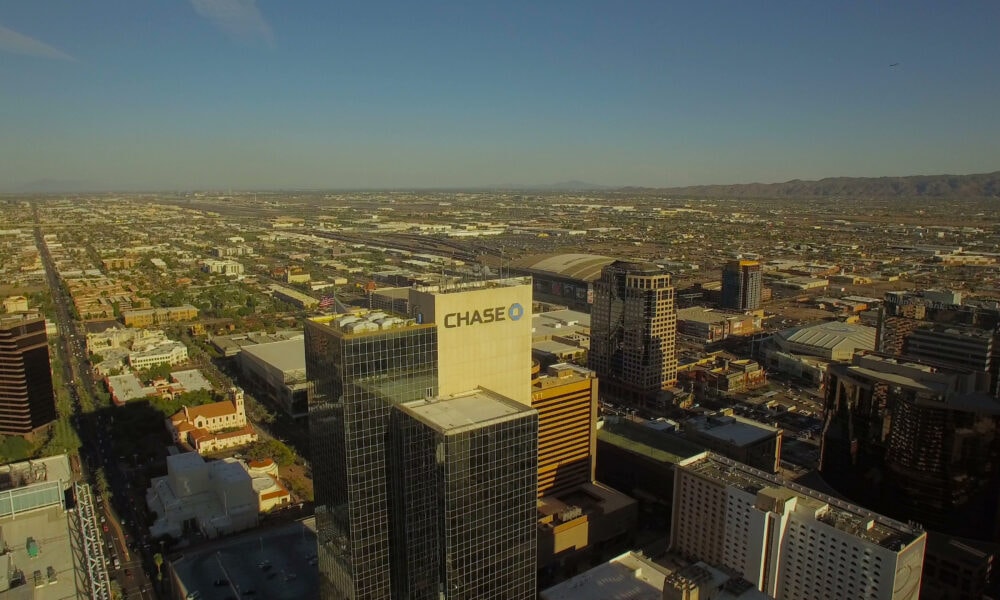 aerial arizona phoenix 4k aerial video of phoenix arizona SBI 349589571