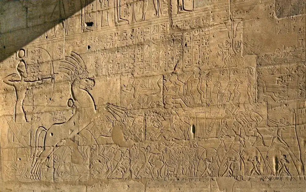 Battle of Kadesh relief at the Ramesseum Temple