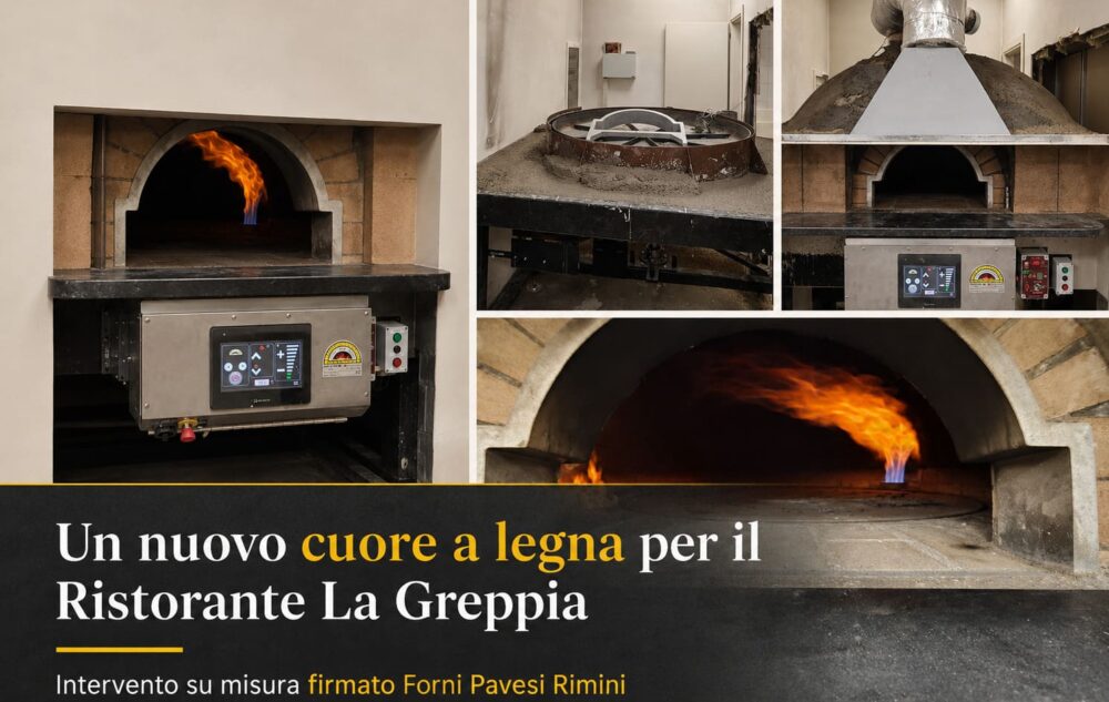 Nuovo forno a legna per La Greppia ristorante a Rimini