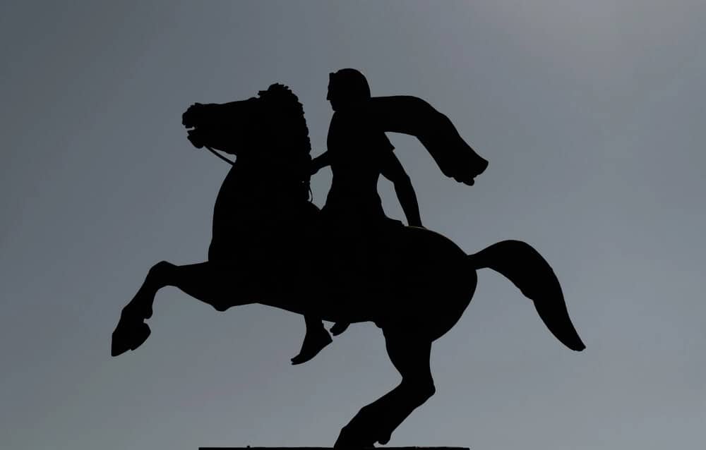 Alexander the Great on his horse "Bucephalas"