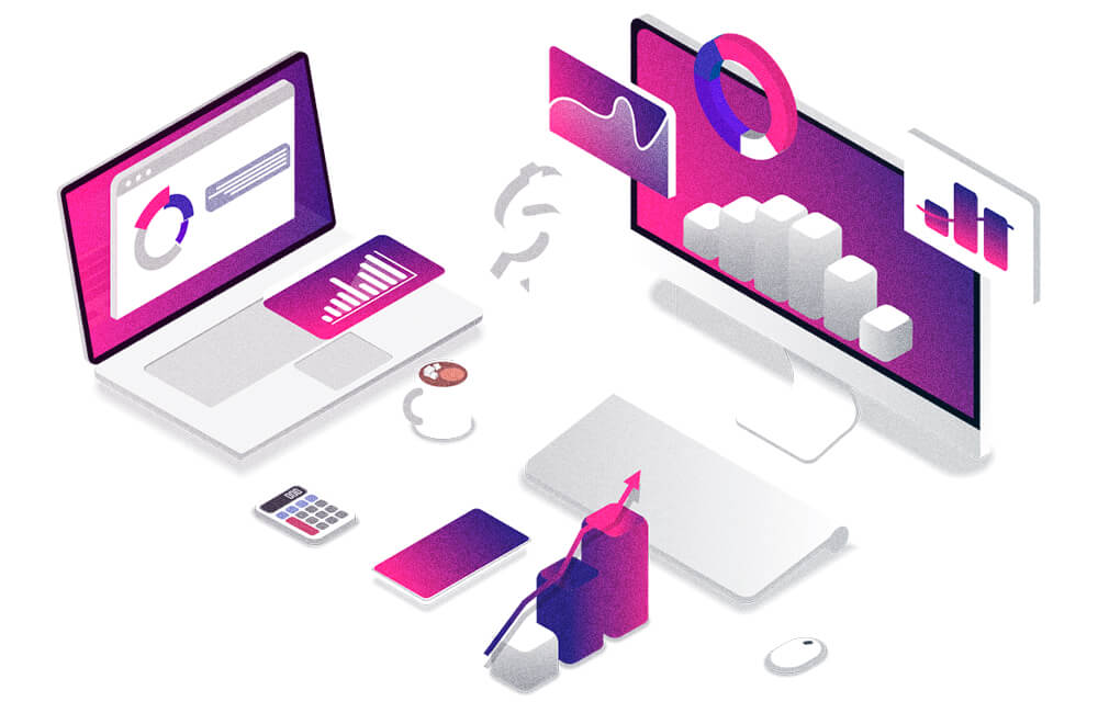 ilustrações de computador, tablets e outros