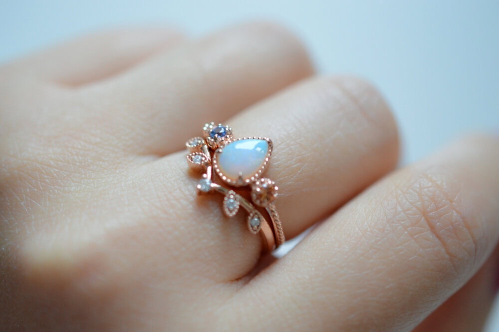 Pearcut Australian Opal Ring - Cristabel - Image 4