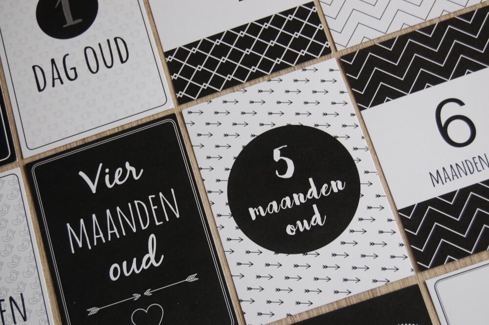 Mama ABC baby mijlpaalkaarten