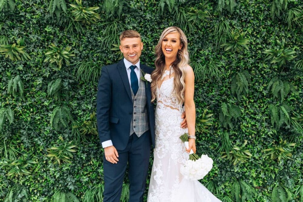 Albert's Standish bride and groom at wedding
