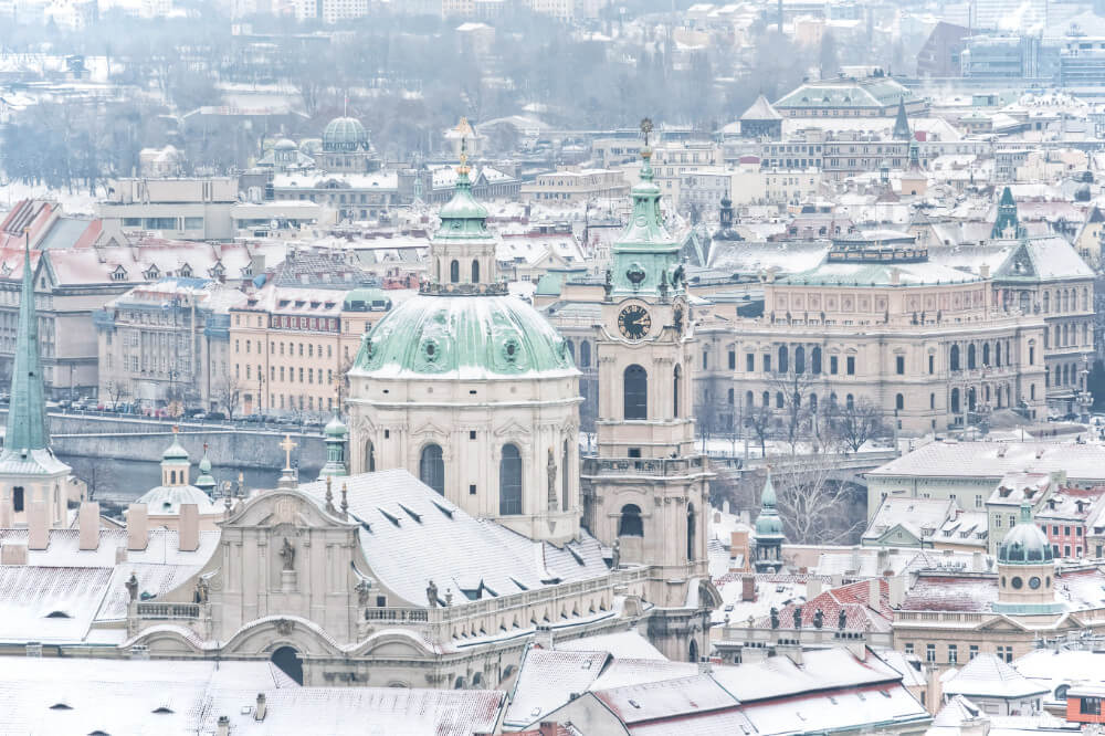Beautiful, snowy Prague in December!
