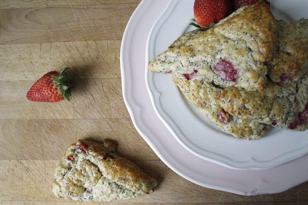 Strawberry Poppy Seed & Ginger Scones