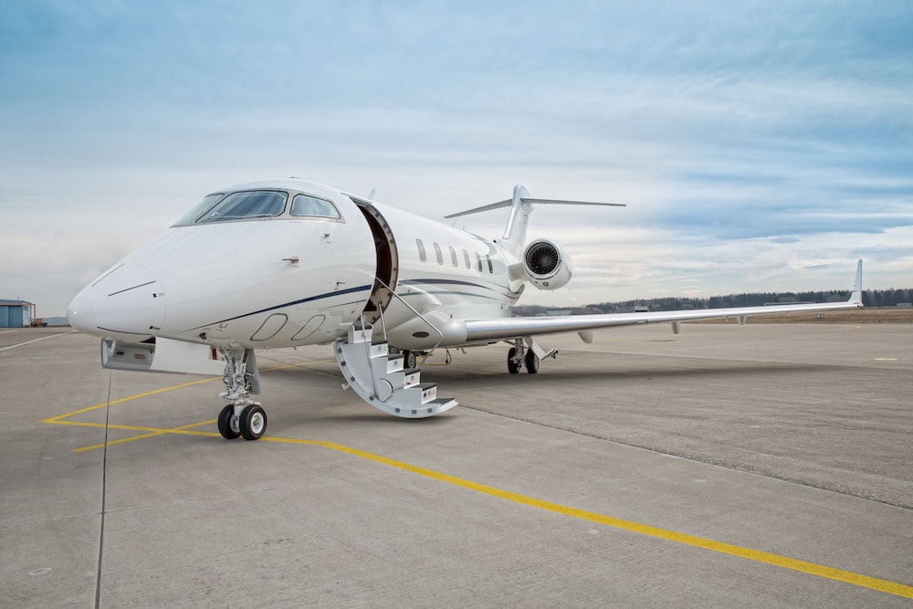 Jet on runway