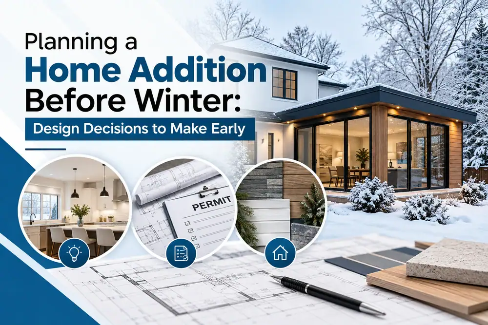 Planning a home addition before winter with modern home design.