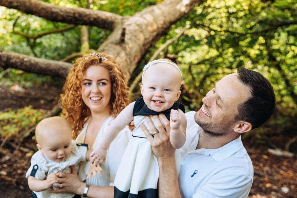 Baby Alice at Heaton Park with mum and dad