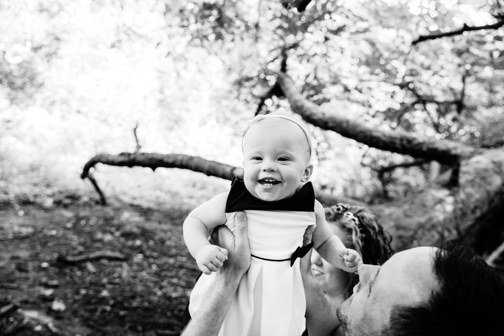 baby enjoying her photoshoot