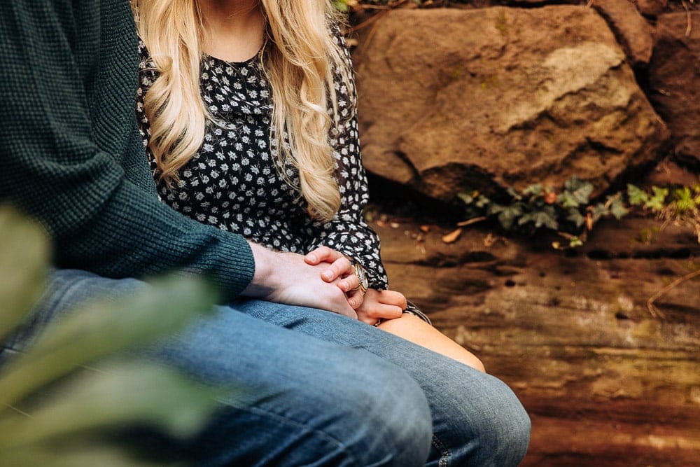 sophie hand in hand on their cheshire engagement photoshoot