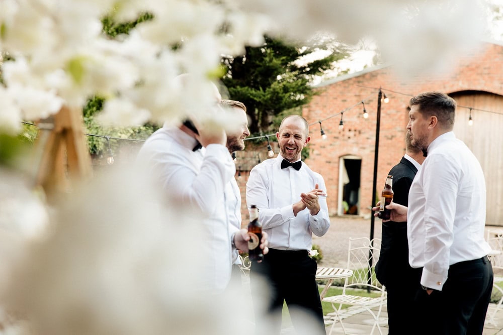 drinks reception at the barn at morley
