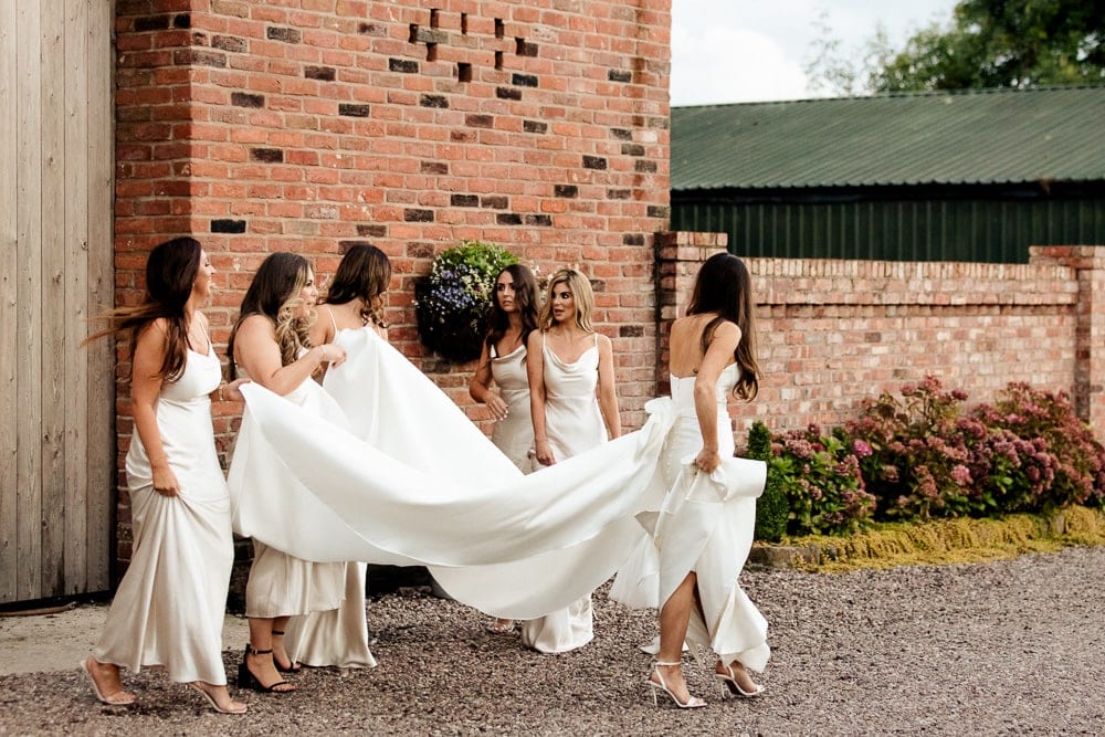 bridal portraits at the barn at morley
