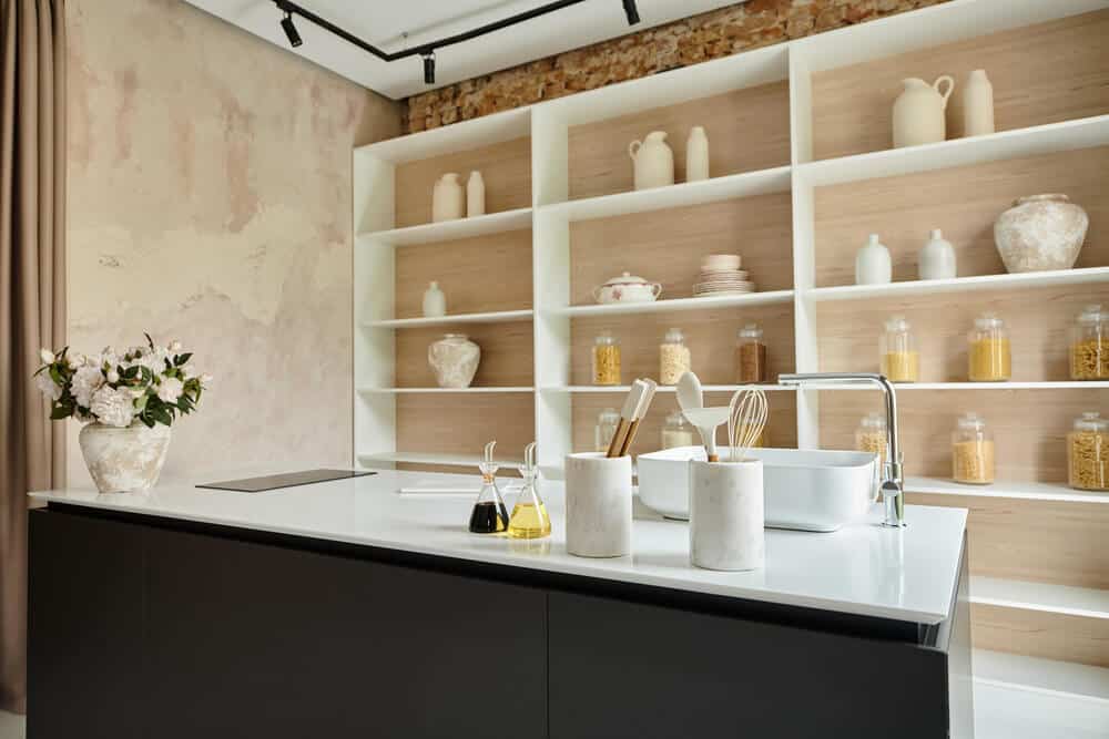 vertical storage in kitchen