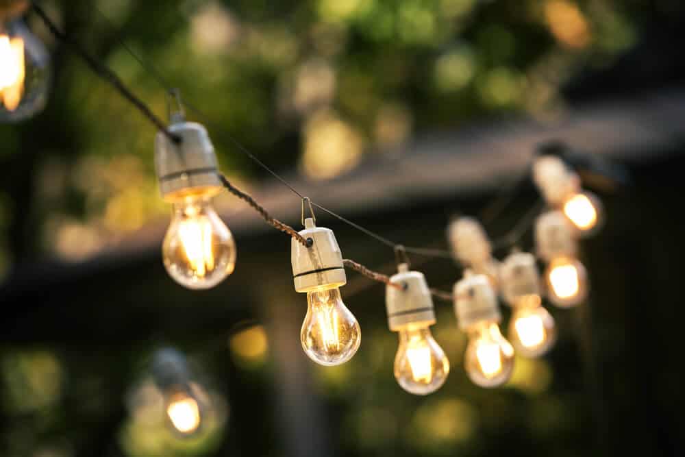Outdoor Dining at Its Finest with mood lighting 