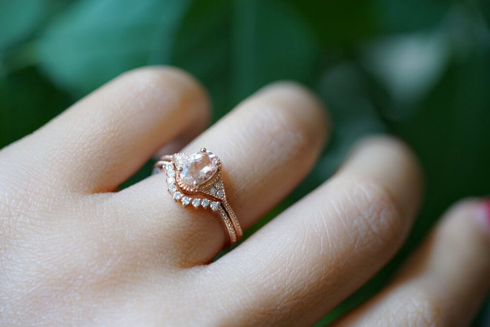 Oval Morganite Ring - Laura - Image 6