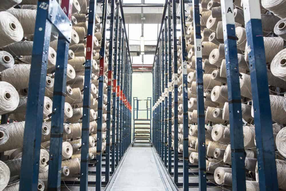Manufacturing warehouse that make carpets during their commercial photography manchester photoshoot