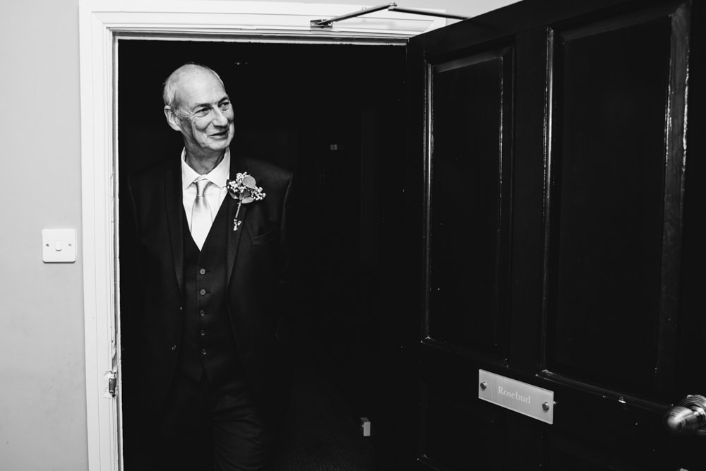 father seeing the bride at soughton hall