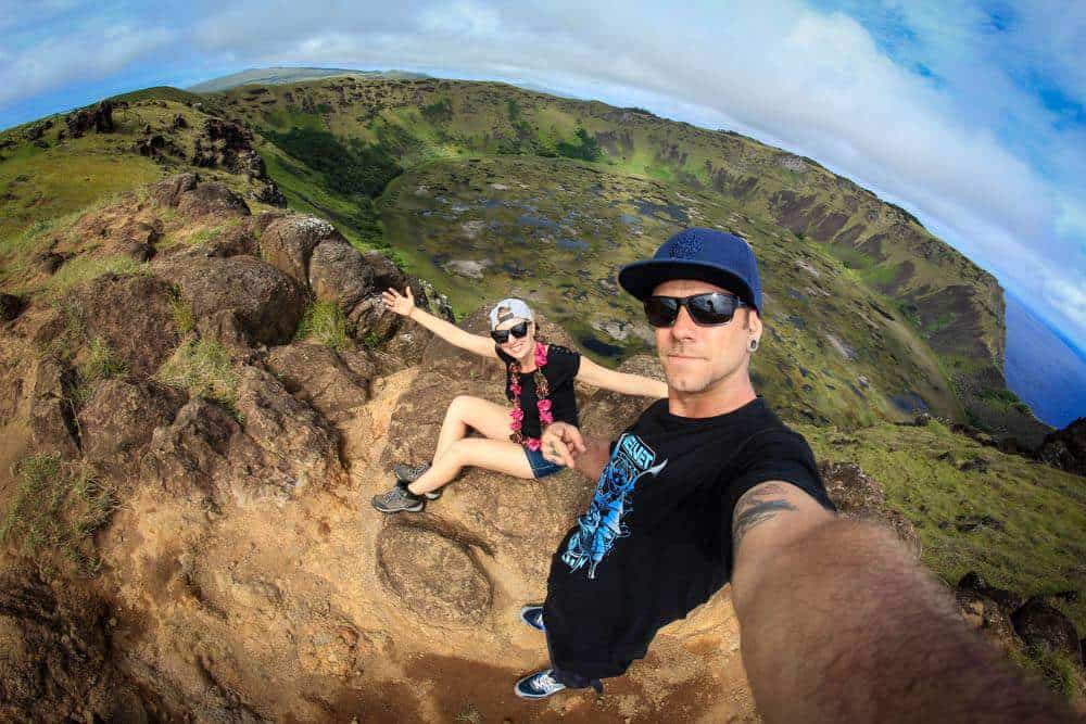 Easter Island's Rano Kau volcano crater